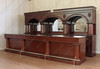 Custom 16ft Mahogany Complete Brunswick Saloon Bar Set w/ Brass Foot Rails