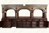 Custom 16ft Mahogany Complete Brunswick Saloon Bar Set w/ Brass Foot Rails