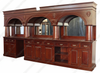 Custom 16ft Mahogany Complete Brunswick Saloon Bar Set w/ Brass Foot Rails