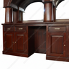 Custom 16ft Mahogany Complete Brunswick Saloon Bar Set w/ Brass Foot Rails