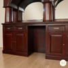 16ft Mahogany Brunswick Saloon Bar Set w/ Brass Foot Rails