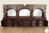 16ft Mahogany Brunswick Saloon Bar Set w/ Brass Foot Rails