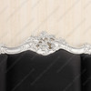 Gothic Black Velvet Sofa Couch w/ Silver Frame