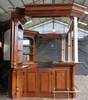 16.5ft Mahogany Complete Pub Bar Set w/ Canopy