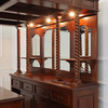 6.5ft Canopy Pub Bar w/ Barley Twist Columns