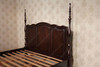 Custom Tobacco Doff Finish Low Profile Queen Panel Bed