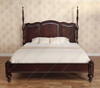Custom Tobacco Doff Finish Low Profile Queen Panel Bed