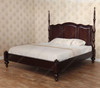 Custom Tobacco Doff Finish Low Profile Queen Panel Bed