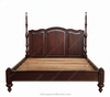 Custom Tobacco Doff Finish Low Profile Queen Panel Bed