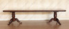 Custom 11ft Mahogany French Louis Pedestal Dining or Conference Table w/2 Leaf Extensions