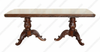 Custom 11ft Mahogany French Louis Pedestal Dining or Conference Table w/2 Leaf Extensions