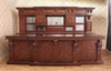 10ft Custom Mahogany Carved Victorian Gothic Pub Bar