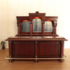 9ft Custom Mahogany English Tavern Pub Bar w/ Granite Countertop