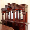 9ft Custom Mahogany English Tavern Pub Bar w/ Granite Countertop