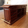 9ft Mahogany English Tavern Pub Bar w/ Granite Countertop