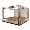 Oversized Alaska King Mirrored Four Post Canopy Bed