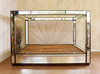 Alaska King Mirrored Four Post Canopy Bed