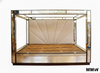 Alaska King Mirrored Four Post Canopy Bed