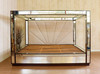 Oversized Alaska King Mirrored Four Poster Canopy Bed