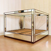 Oversized Alaska King Mirrored Four Poster Canopy Bed