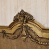 Custom Antiqued Gold Cane Rattan Bed