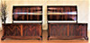 Mahogany French Sleigh Bed with Crotch Mahogany Veneer Inlay - Queen