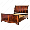 Crotch Mahogany French Sleigh Bed