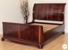 Crotch Mahogany French Sleigh Bed