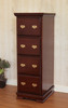 Custom Mahogany 4 Drawer Executive Office Filing Cabinet