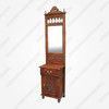 Custom Solid Mahogany Victorian Hall Tree Bench