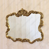 Solid Mahogany Ornate Shaped Mirror with gold leaf finish (40H x 50W)