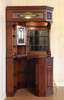 Custom Solid Mahogany Victorian Corner Canopy Tavern Pub Bar