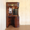 Custom Solid Mahogany Victorian Corner Canopy Tavern Pub Bar