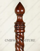 Mahogany Barley Twist Four Post Canopy Bed (E. King)