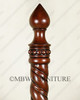 Mahogany Barley Twist Four Post Canopy Bed (E. King)