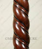 Mahogany Barley Twist Four Post Canopy Bed (E. King)