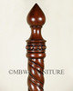 Mahogany Barley Twist Four Post Canopy Bed (E. King)