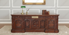 7ft Custom mahogany president's resolute desk w/ Mappa Burl Inlay Wood Top