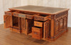 6ft Mahogany Presidential Resolute Desk w/ Genuine Leather Top