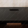 Custom Black Desk w/ Bookcase Set