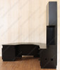 Custom Black Desk w/ Bookcase Set