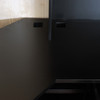 Custom Black Desk w/ Bookcase Set