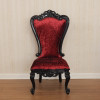 Red Velvet Victorian Gothic High back Dining Chairs (Set 6)