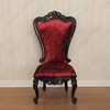 Red Velvet Victorian Gothic High back Dining Chairs (Set 6)