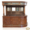 Mahogany Carved Stained Glass Corner Bar