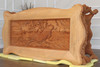 8ft Custom 'Tiger in the Bamboo Forest 3D Relief' Carved Dining Table