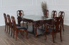 8ft Custom 'Tiger in the Bamboo Forest 3D Relief' Carved Dining Table