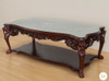 8ft Custom 'Tiger in the Bamboo Forest 3D Relief' Carved Dining Table