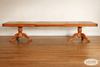 11ft Natural Mahogany Louis Pedestal Dining Table
