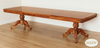 11ft Natural Mahogany Louis Pedestal Dining Table